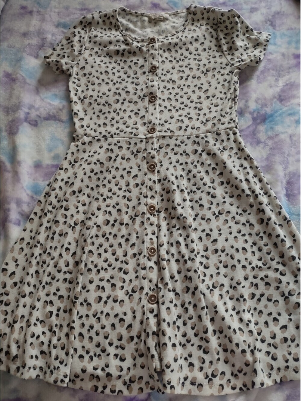 Girls Skater Leopard Dress Size Large